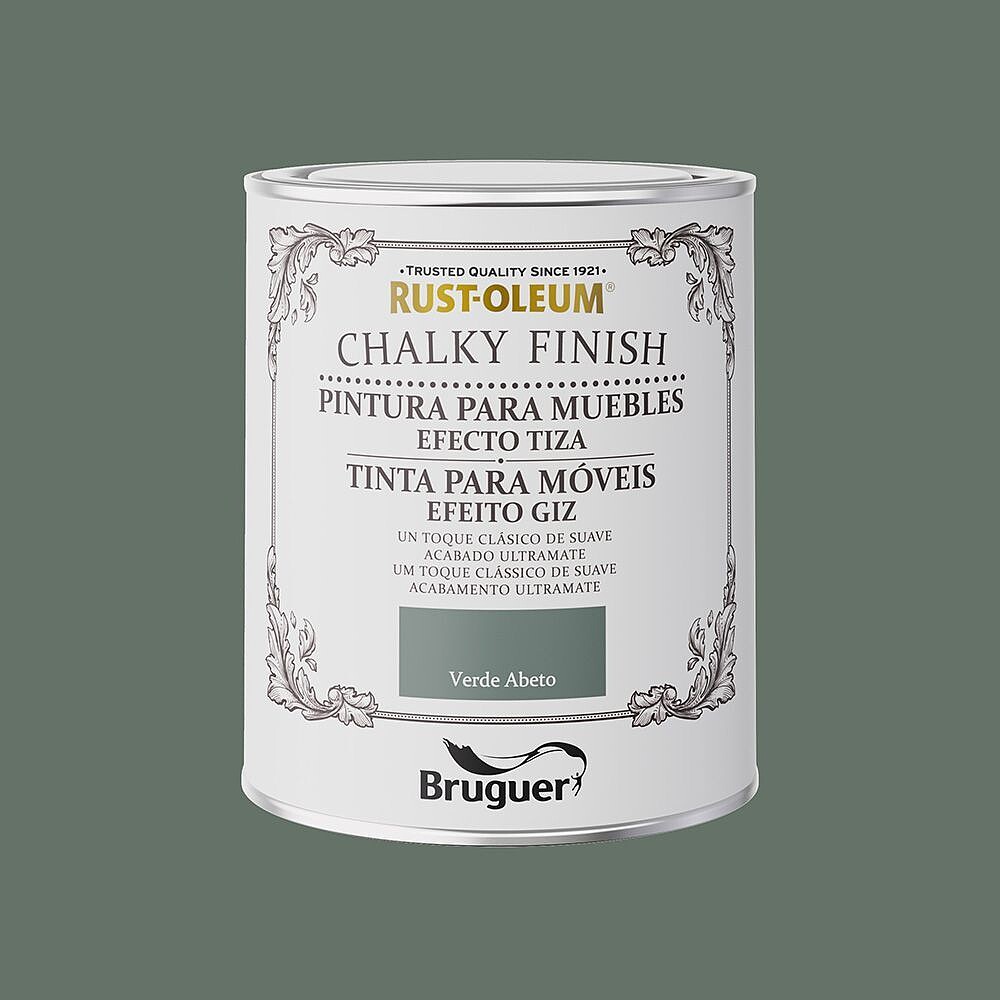 Rust-Oleum Tinta Calcária Mobiliário Verde Abeto 0,75L 5733889 Bruguer G-25822