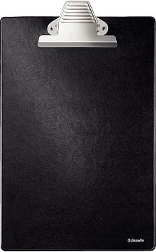 Esselte Pasta de Base Revestida de Plástico com Clipe - Formato A4 - Cor Preta 604037