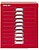 Movel Metal com Fecho 673x279x429mm com 10 Gavetas 51mm Vermelho ATL6703202 - imagem 1