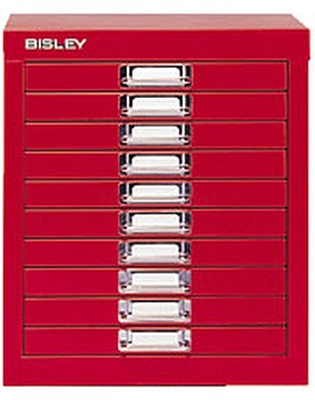 ATL6703202 : Movel Metal com Fecho 673x279x429mm com 10 Gavetas 51mm Vermelho