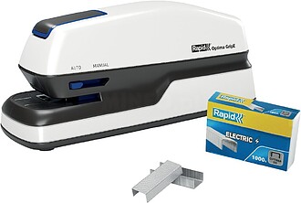 Rapid Optima GripE Agrafador Eléctrico de Mesa + Caixa de 1...