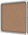 Vitrina Nobo para 6 folhas A4 com superfície de cortiça - 752x692x37mm - Porta de vidro de segurança - Moldura de alumínio - Cor natural - imagem 1
