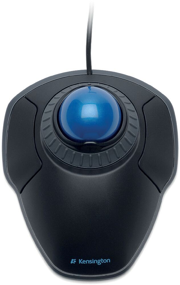 Kensington Trackball Orbit com Anel de Deslocamento - Bola de 40mm - Personalização de Botões - Precisão Óptica - Apoio de Pulso Removível - Preto