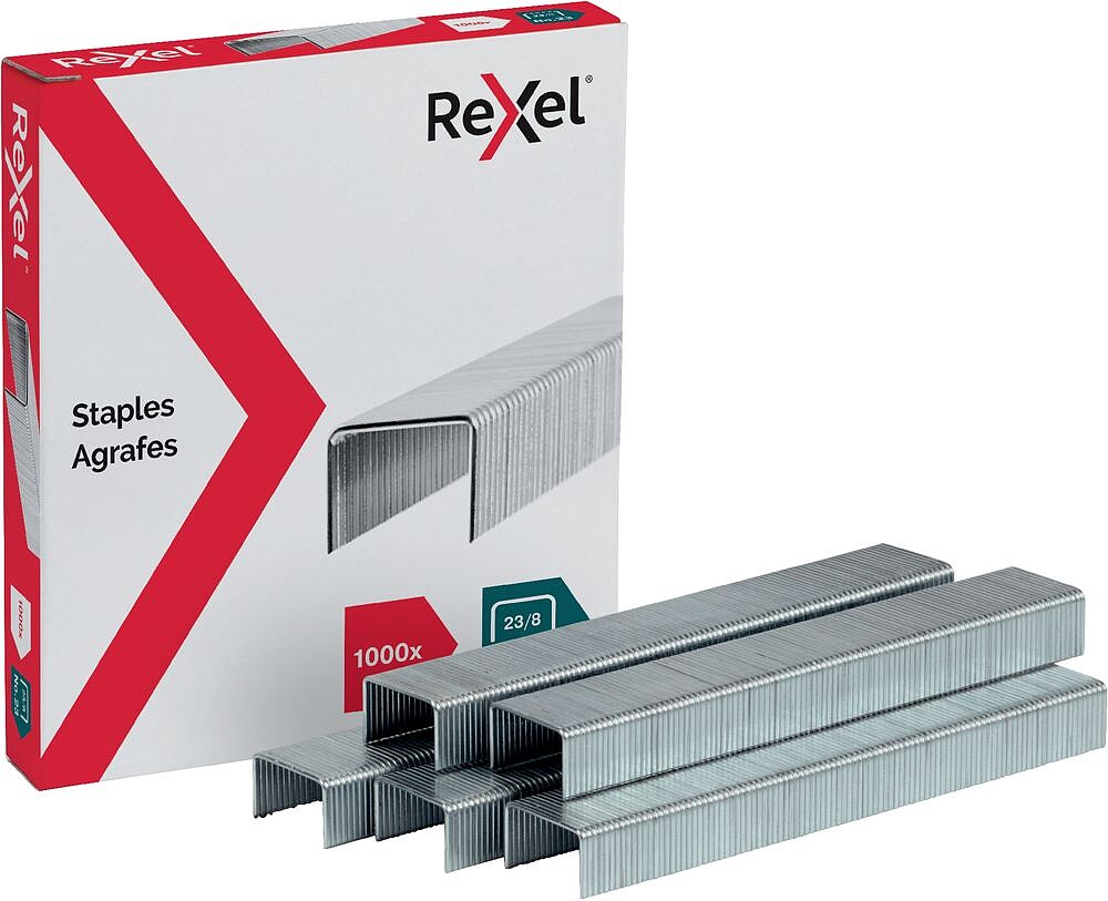 Agrafes Rexel 23/8 Aco Caixa de 1000 Unidades 2101054