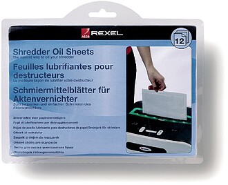 2101948 Pack Rexel de 12 Folhas Lubrificantes para Triturado...