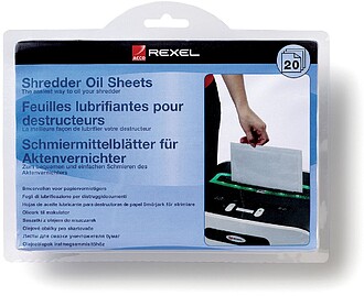 2101949 : FOLHAS LUBRICANTES REXEL PARA DESTRUIDORA EMBALAGE...