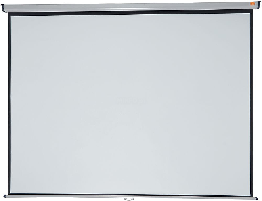 Nobo ecrã de projeção de parede 2400x1813mm branco fosco 4: 3 - Montagem em parede ou tecto - Carcaça protetora - Alta qualidade de projeção - Cor branca
