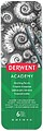 Conjunto de Esboço Derwent Academy com 6 Lápis de Grafite Hexagonais de Durezas Variadas - Ideal para Esboços - Corpos de Madeira Natural - Fáceis de Afiar - Resistentes a Quebras