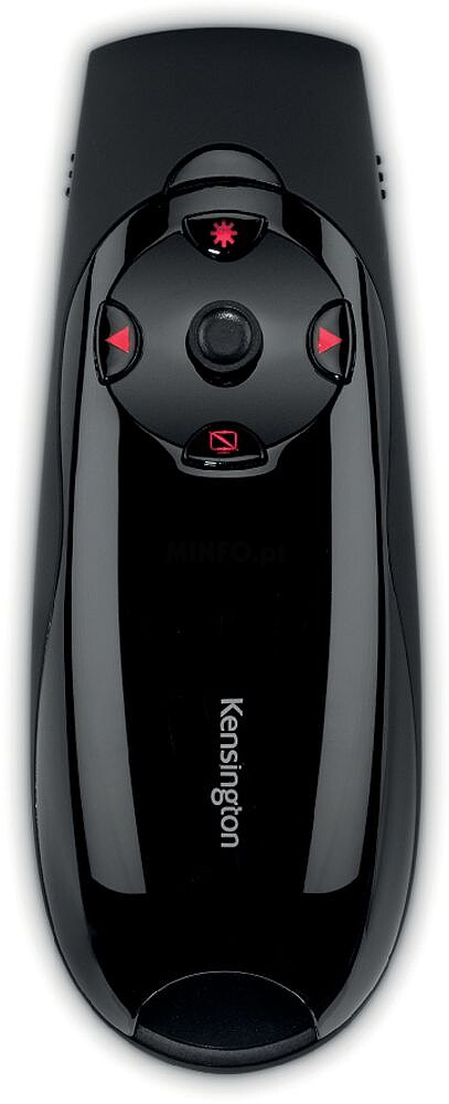 Apresentador Inalambrico Expert Kensington com Ponteiro Laser Vermelho e Controlo de Cursor - Preto - Joystick de Controlo do Cursor - Botão Retroiluminado - Alcance Inalambrico de 45M - Armazenamento Interno