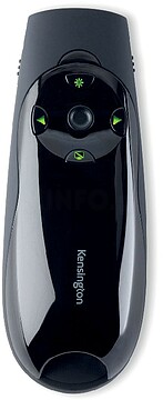 Apresentador Inalambrico Expert Kensington com Ponteiro Laser Verde e Controlo de Cursor - Luminosidade 10 Vezes Maior - Botões Retroiluminados - Alcance Inalambrico 45M - Cor Preta