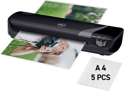 4402075EU GBC Inspire+ Plastificadora A4 - Até o tamanho A4 - Velocidade 250mm/min - Aquecimento em 4 Minutos - Ajuste Extra Frio - Espessura da Bolsa 75 e 125mic - Preto 4400304EU