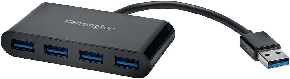 Hub Kensington 4 Portas USB 3.0 - Aumenta a Produtividade - Preto