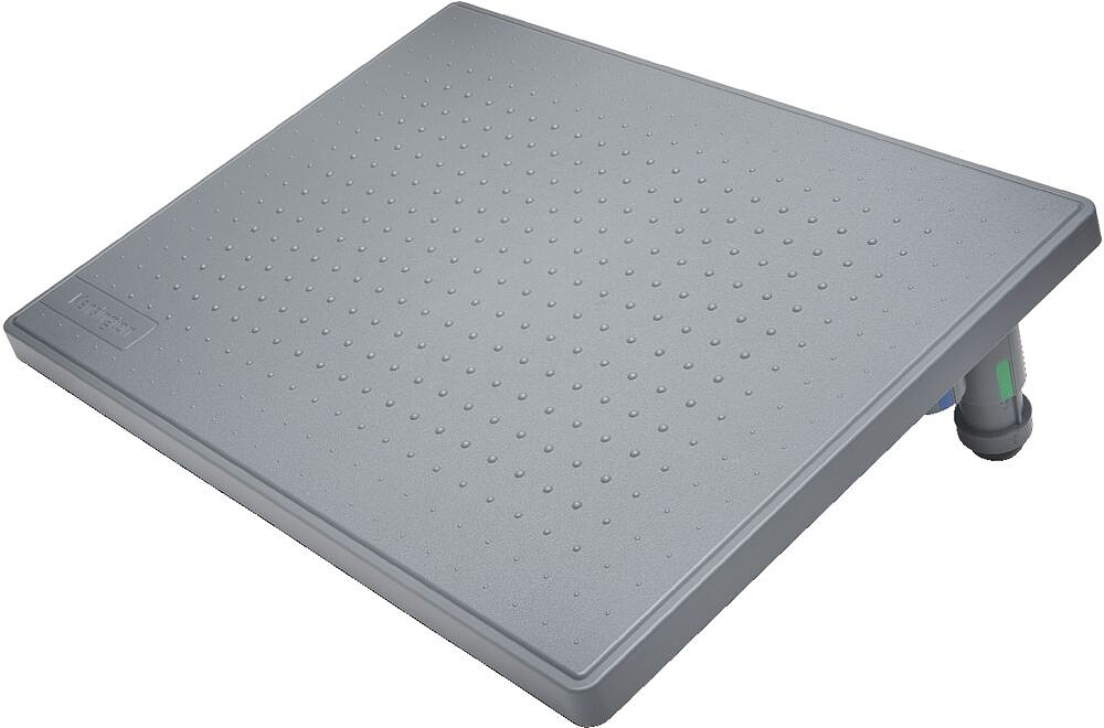Kensington Reposapies Smartfit™ Solemate™ - Superfície de Apoio Ampla - Altura Ajustável de 10cm a 14cm - Base Antiderrapante - Melhora a Postura e a Circulação - Cor Cinza