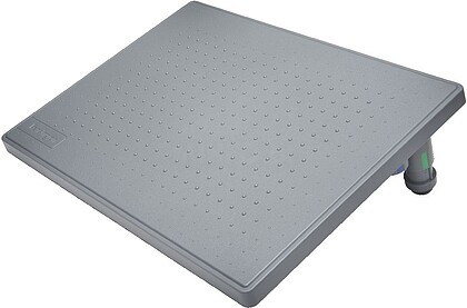 Kensington Reposapies Smartfit™ Solemate™ - Superfície de Apoio Ampla - Altura Ajustável de 10cm a 14cm - Base Antiderrapante - Melhora a Postura e a Circulação - Cor Cinza