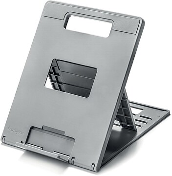 Kensington Smartfit Easy Riser Suporte para Portátil e Tablet - Estrutura que Facilita a Ventilação - 4 Ajustes de Altura - Base Antiderrapante - Cor Cinza