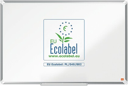 Nobo Premium Plus Pizarra Magnética de Aço Vitrificado 900x600mm - Montagem em Esquinas - Superfície de Borracha Superior - Cor Branca