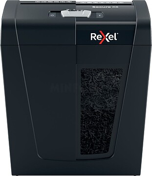 Rexel Secure X8 Trituradora de Papel Manual Corte em Partículas P-4 - Tritura até 8 Folhas de Cada Vez - Capacidade do Cesto 14L - Cor Preta 2020123EU