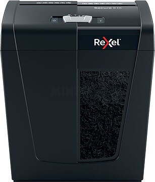 Rexel Secure X10 Trituradora de Papel Manual Corte em Partículas P-4 - Tritura até 10 Folhas de Cada Vez - Capacidade do Cesto 18L - Cor Preta 2020124EU