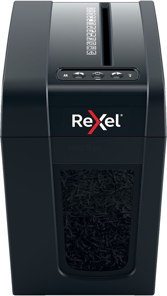 Rexel Secure X6-SL Destruidora de Documentos Manual de Corte em Partículas P-4 - Destrói até 6 Folhas - Tecnologia de Baixo Ruído Whisper-Shred - Cesto de 10L - Preto 2020125EU