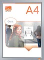 Nobo Porta-Posters Clip Alumínio A4 - Moldura Anodizada - Troca Rápida e Simples - Branco