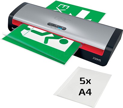Plastificadora gbc 250hs office din a3 apagar automático 2 rolos até 125 microns Plastificadora gbc 250hs office din a3 apagar automático 2 rolos até 125 microns 4410071EU