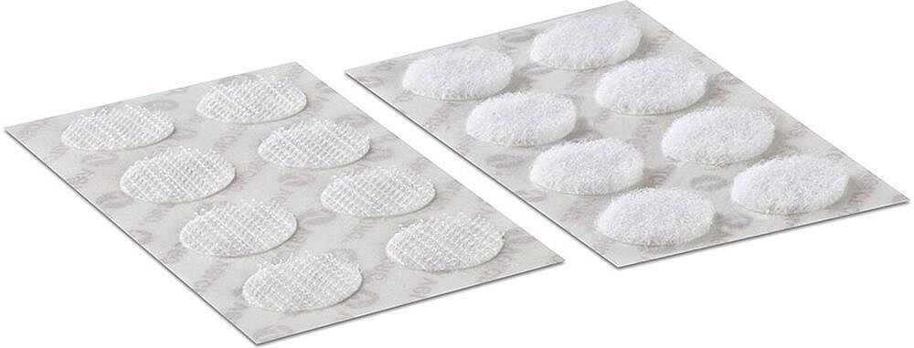 Circulos Adhesivos Hook&loop Ø16 mm, Blancos, 16 pares G-47135