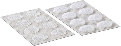 G-47135 : 47135 CIRCULOS ADHESIVOS HOOK&LOOP Ø16 mm, BLANCOS, 16 pares
