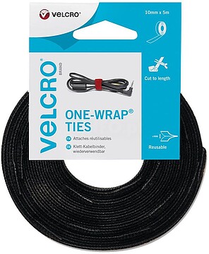 G-47032 : 47032 CINTA ONE-WRAP, 10 mm x 5 m, PRETA