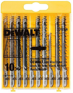 G-84565 : 84565 S.OF. CONJUNTO DE 10 FOLHAS Serra CALAR Madeira DT2290-QZ DEWALT