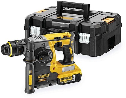 G-84584 : 84584 S. DE MARTELO ELECTRONEUMÁTICO SEM ESCOVAS XR 18V SDS PLUS® 2,1J COM 2 BATERIAS LI-ION 5AH COM MALETA TSTAK II DCH273P2T-QW DEWALT