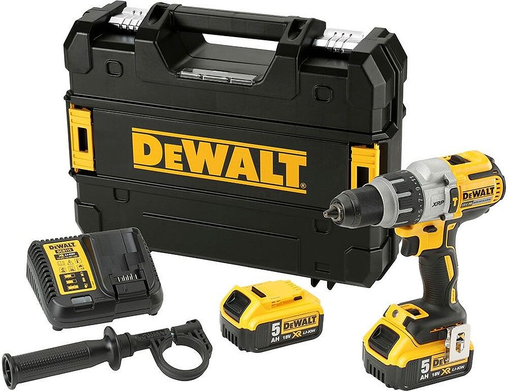 S. de Taladro Percutor sem Escovas XR 18V Xrp 13mm 95Nm com 2 Baterias Li-Ion 5AH e Maleta Tstak DCD996P2-QW DeWalt G-84582