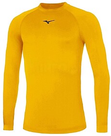 T-SHIRT TÉRMICA MIZUNO TEAM CORE MANGA COMPRIDA - Amarelo X...