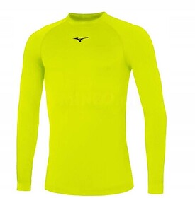 T-SHIRT TÉRMICA MIZUNO TEAM CORE MANGA COMPRIDA - Amarelo F...