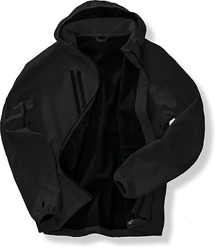 Casaco Softshell de 3 camadas reciclado com capuz unissexo R909X