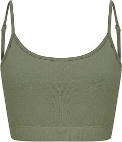 SK230 Top curto eco-responsável de senhora tam: S cor: Khak...