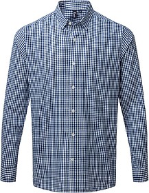 PR252 Camisa vichy com quadrados grandes tam: L cor: Navy/ W...