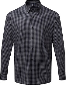 PR252 Camisa vichy com quadrados grandes tam: 3XL cor: Steel...