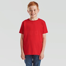 T-SHIRT FRUIT OF THE LOOM KIDS ICONIC 150 T - Vermelho 5-6 A...