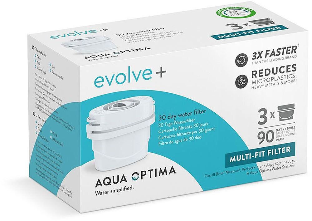 Filtros Aqua Optima Envolve +/ Pacote 3 PASSOS319