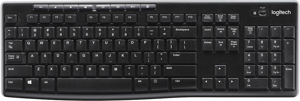 Logitech Wireless Keyboard K270 - Teclado - sem fios - 2.4 GHz - Alemão 920-003052