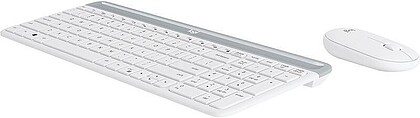920-009201 : Logitech Slim Wireless Combo MK470 - Conjunto de teclado e rato - sem fios - 2.4 GHz - Dinamarquês/Finlandês/Norueguês/Sueco - branco sujo