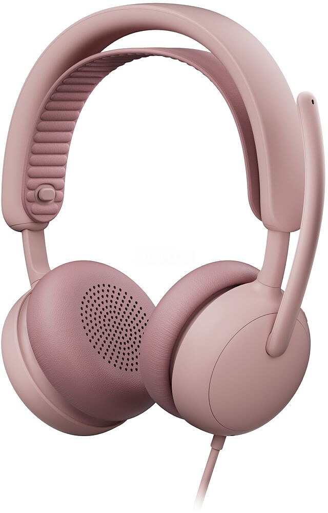 Logitech Zone Wired 2 for Business - Auscultadores - no ouvido - com cabo - cancelamento de ruído activo - rosa - Certificado para Microsoft Teams 981-001616