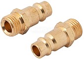Conectores Euro Latão Macho Rosca Macho ¼ pol, 2 unid 89146