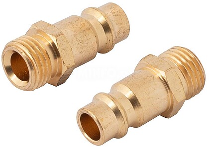 89146 CONECTORES EURO LATÃO MACHO ROSCA MACHO ¼ pol, 2 unid