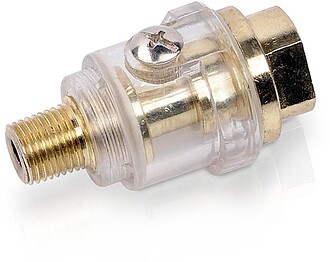 89154 MINI LUBRIFICADOR AR COMPRIMIDO LATÃO EM LINHA ¼ pol