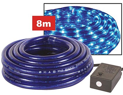 G-VDLRL28B : SET de Corda de LUZ -2 canais, 8 m, Cor Azul, ficha de alime