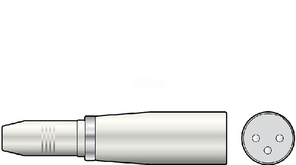 Adaptador XLR femea para JACK 6.35 mono