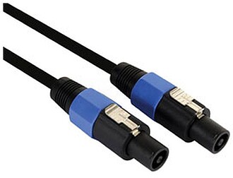 G-PAC187 : Cabo profissional SPEAKON 2x2,5mm 2Pin macho azul...