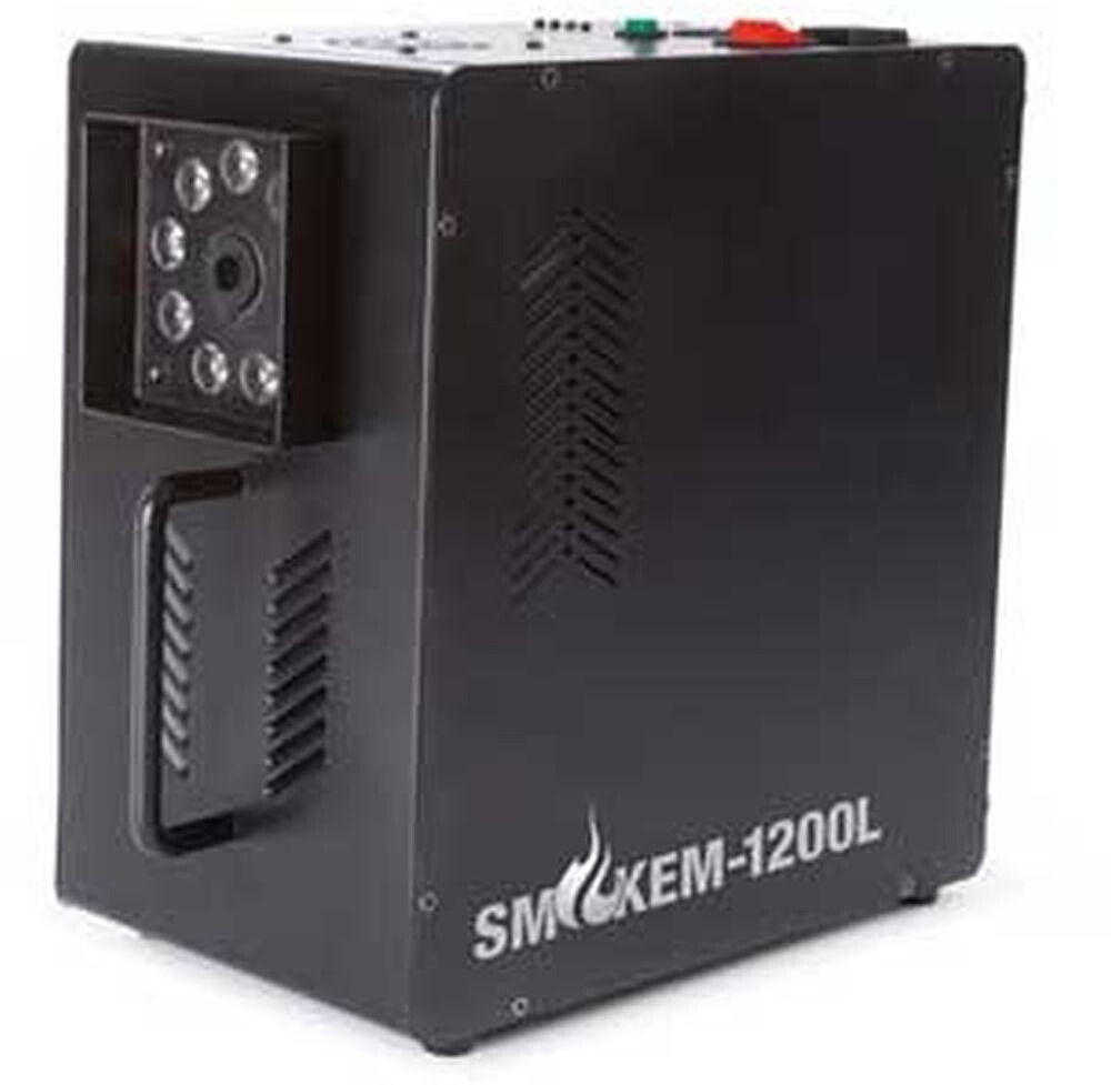 Maquina de fumo de 1000W com DMX e efeitos RGB VELHQSM10008