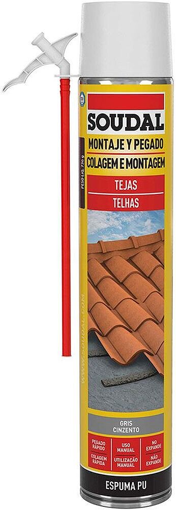 Espuma para Teja Canula Cinza 750ml Soudal G-96431